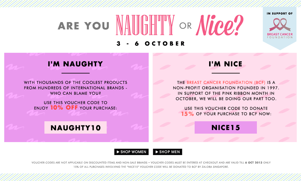 Pink Ribbon - Are you Naughty or Nice?