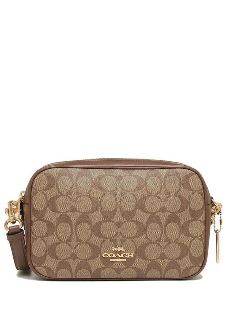 Trusted Malaysia Seller Original Coach Jes Double Zip Crossbody Bag In Signature Canvas Brown Lazada