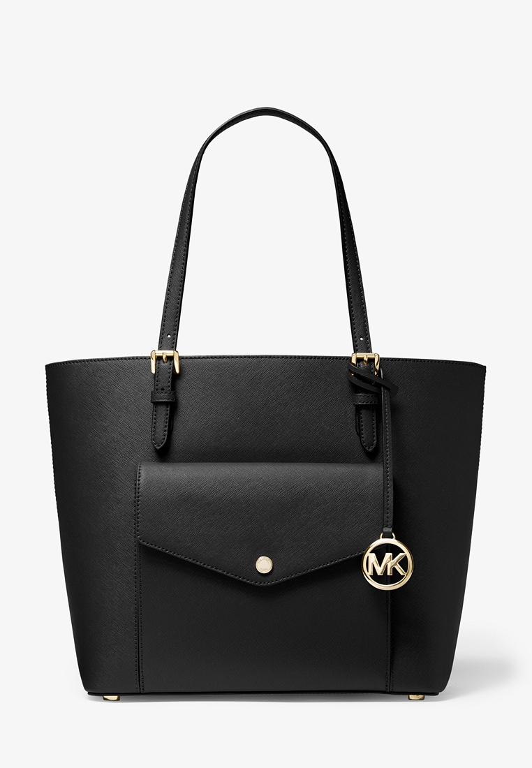 Trusted Malaysia Seller Original Michael Kors Jet Set Large Leather Pocket Tote Bag Black Lazada