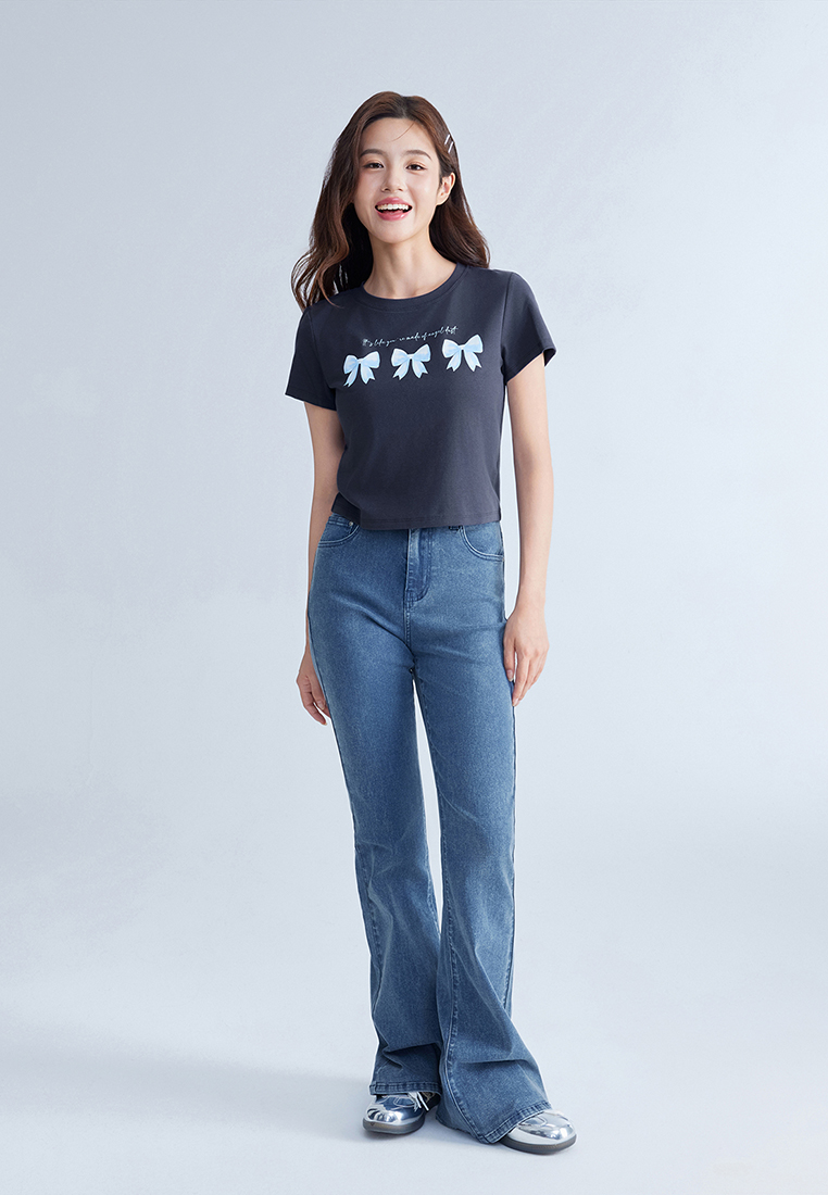 6IXTY8IGHT HAILEY C HIGH-RISE FLARED JEANS FOR WOMAN GIRL PN11067