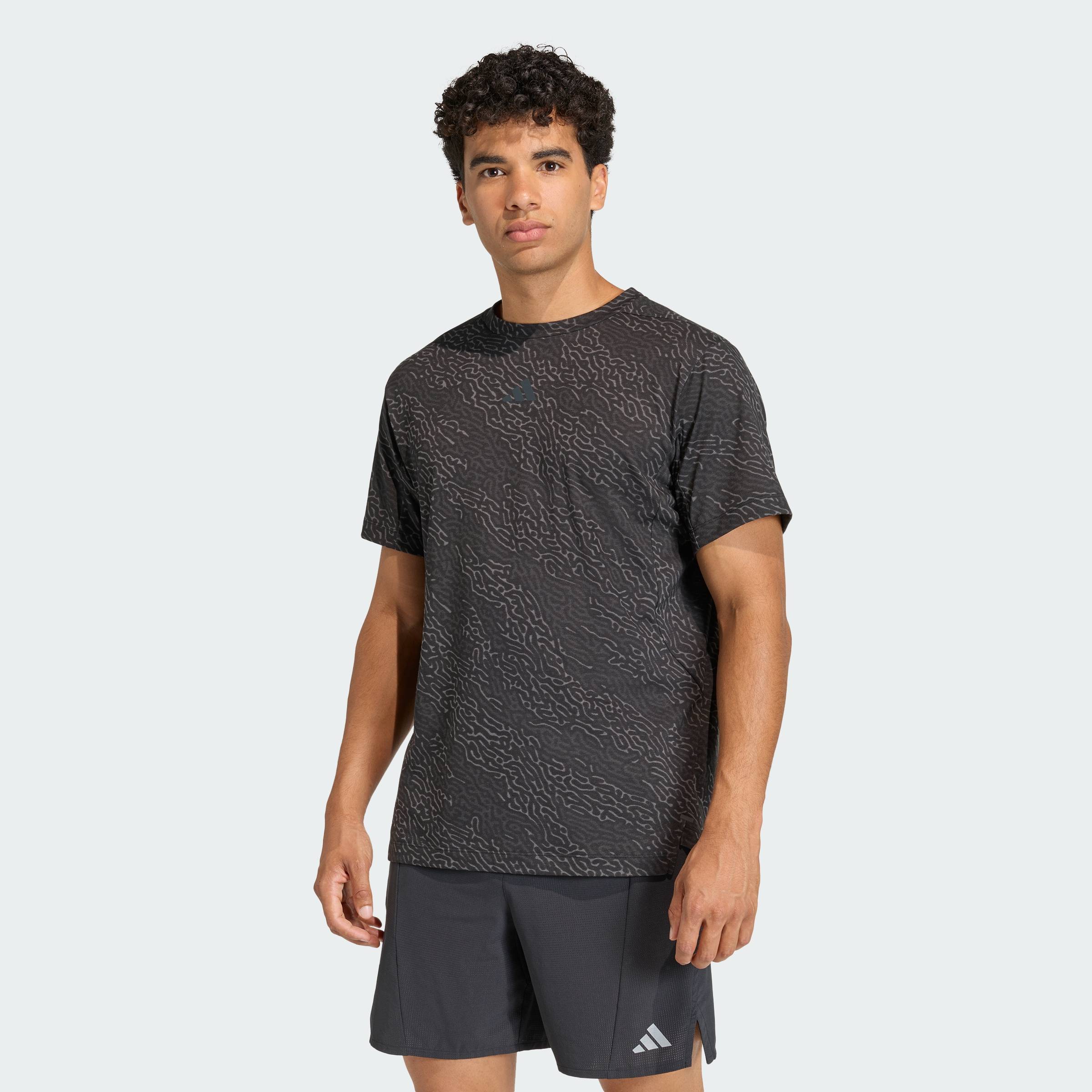 ADIDAS Gym & Training D4T PrimeLift Aop T-Shirt Men Black KF3097