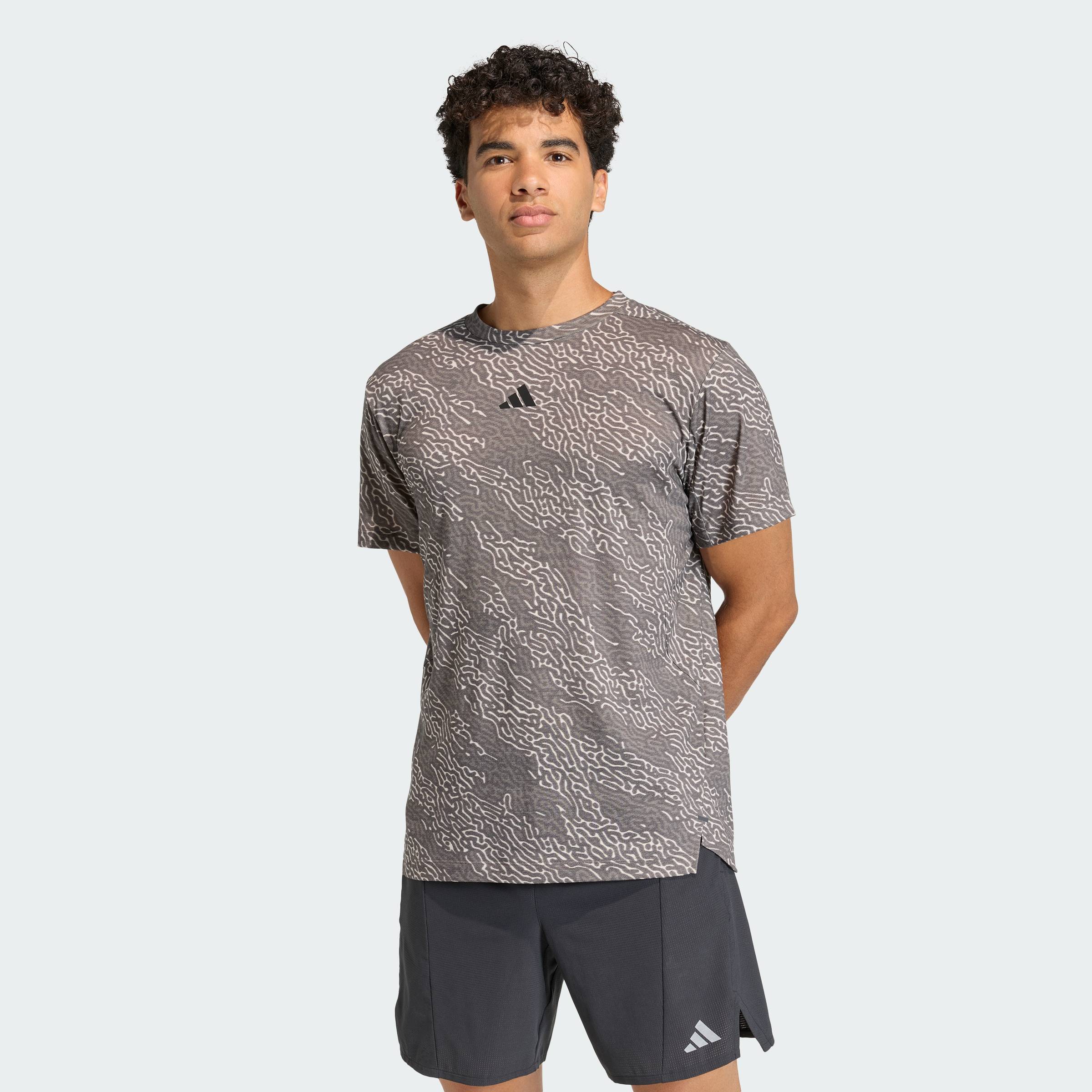 ADIDAS Gym & Training D4T PrimeLift Aop T-Shirt Men Brown KF3098