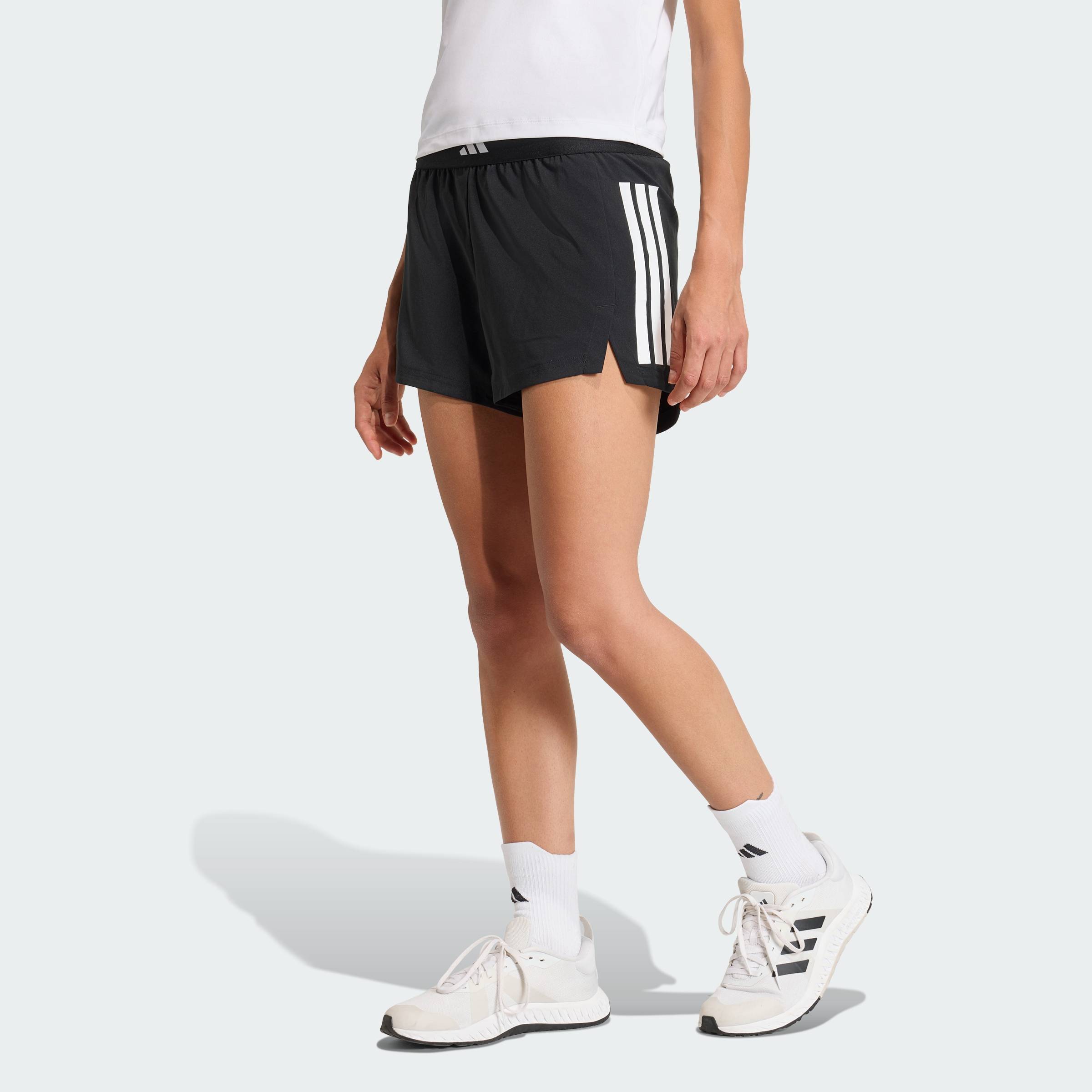 ADIDAS Gym & Training Hyperglam 3-Stripes Woven Shorts Women Black JX1865
