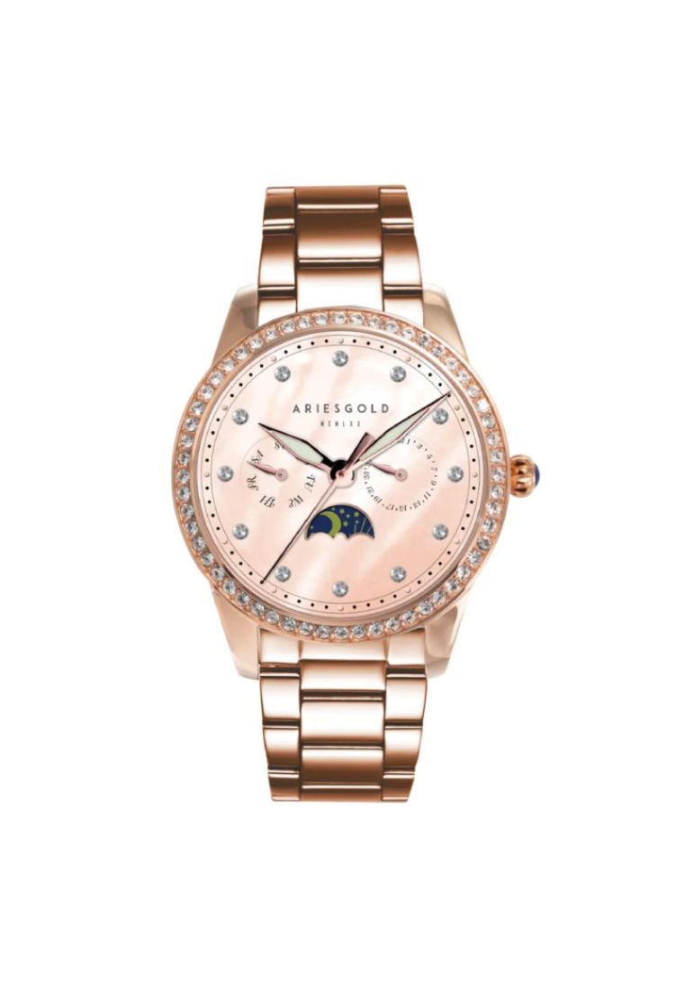 Aries Gold L 5040 RG-RGMP Multifunction Stainless Steel Women's Watch