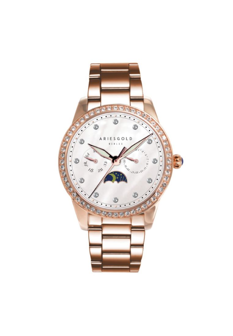 Aries Gold L 5040 RG-MP Multifunction Stainless Steel Women's Watch