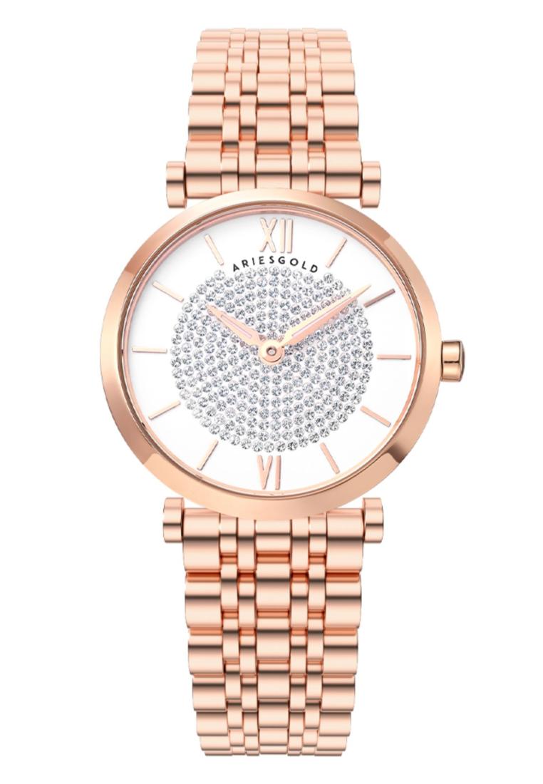 Aries Gold Draliet Rose Gold Stainless Steel Strap Women Watch L 5042 RG-W