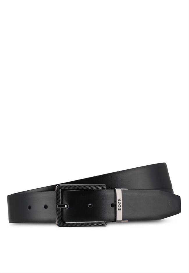 mens black leather belts hugo boss