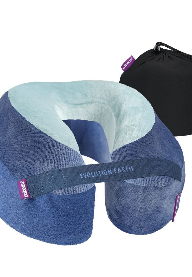 Cabeau Evolution Earth Deluxe Travel Pillow - Water Blue/Lt.Blue
