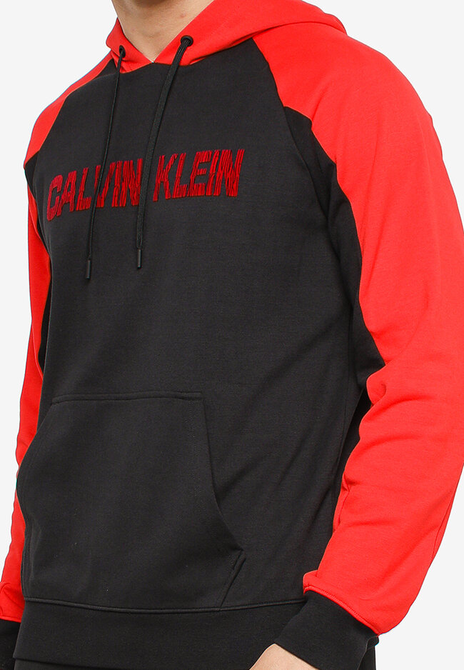 calvin klein hoodie black and red