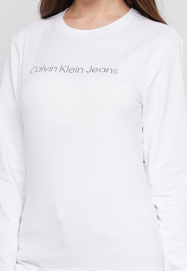 calvin klein white full sleeve t shirt