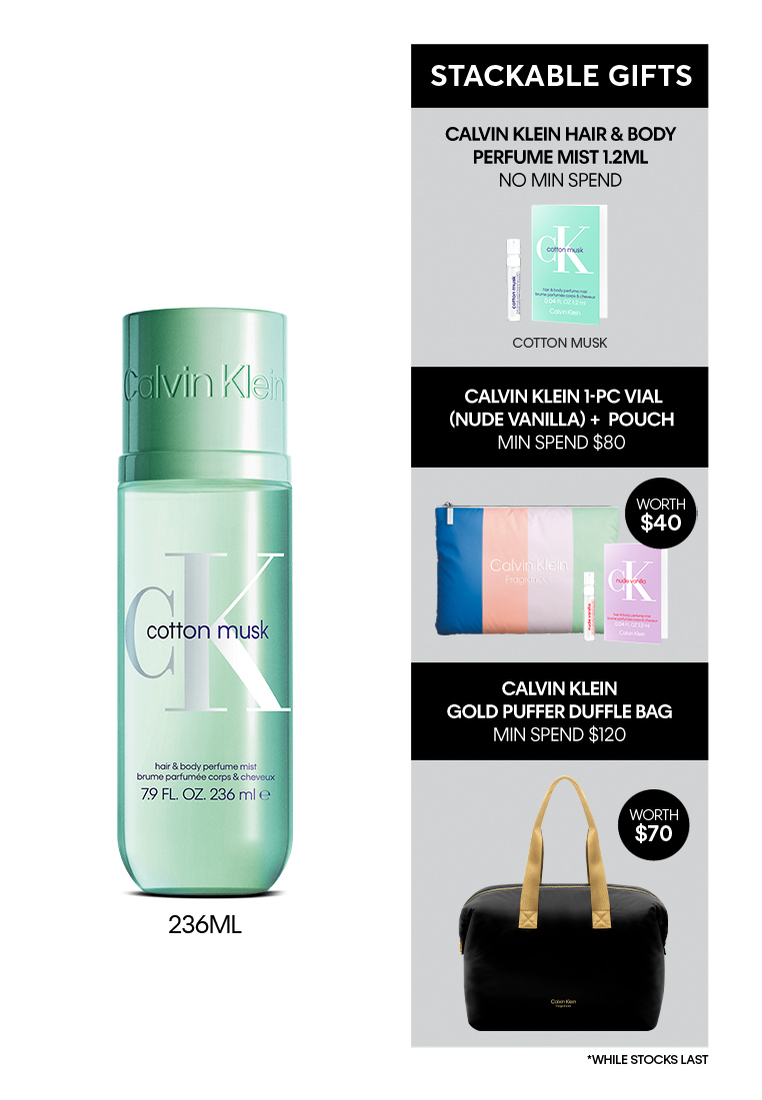 Calvin Klein Fragrances Calvin Klein CK Hair & Body Perfume Mist 236ml - Cotton Musk | Modern & Soft