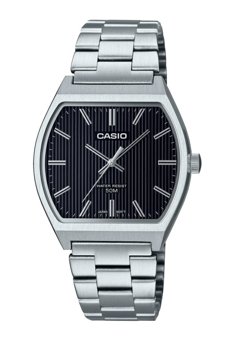 Casio General Black Dial Silver Stainless Steel Strap Unisex Watch MTP-B140D-1AVDF