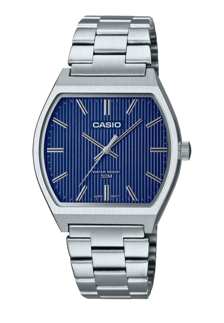 Casio General Blue Dial Silver Stainless Steel Strap Men Watch MTP-B140D-2AVDF