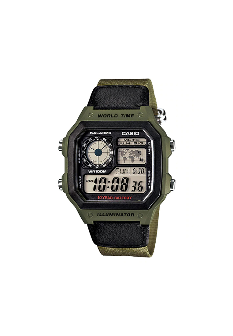 Casio Men's Digital AE-1200WHB-3BV Black Resin Band Sport Watch