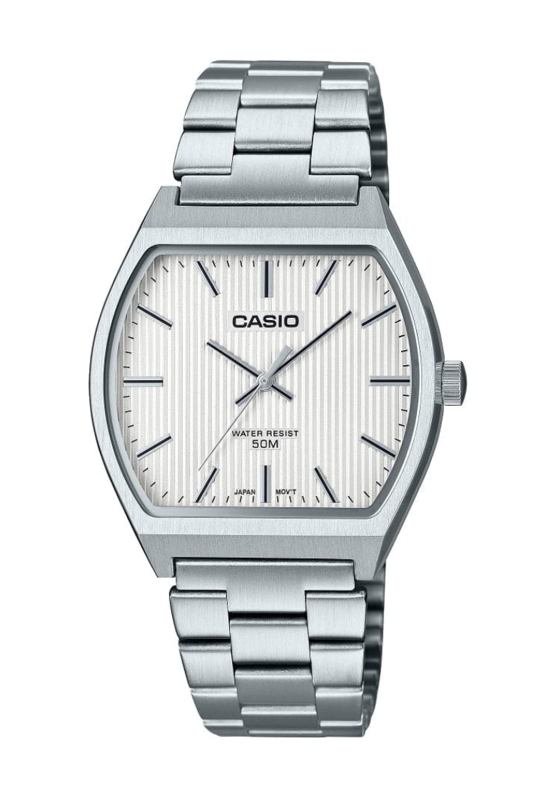 Casio General White Dial Silver Stainless Steel Strap Unisex Watch MTP-B140D-7AVDF
