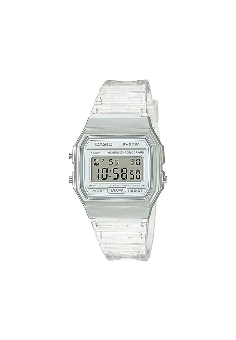 CASIO Women Digital Watch F-91WS-7 White Resin Strap