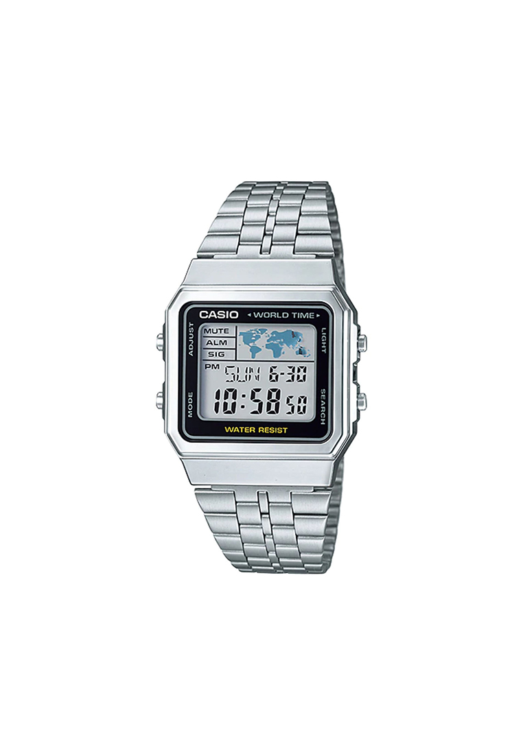Casio Men's Vintage A500WA-1 Stainless Steel Band Digital Watch