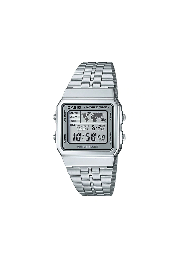 casio Men's Vintage A500WA-7 Stainless Steel Band Digital Watch