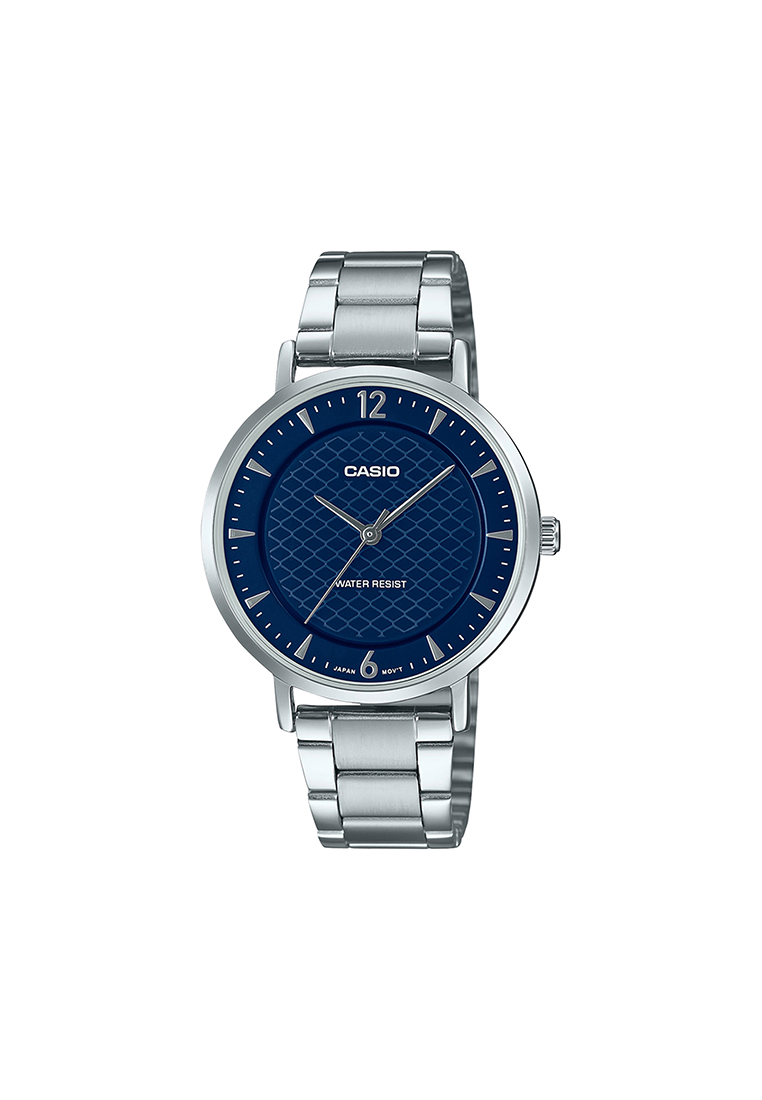 casio LTP-VT04D-2A Women Analog Watch Silver Stainless Steel Strap