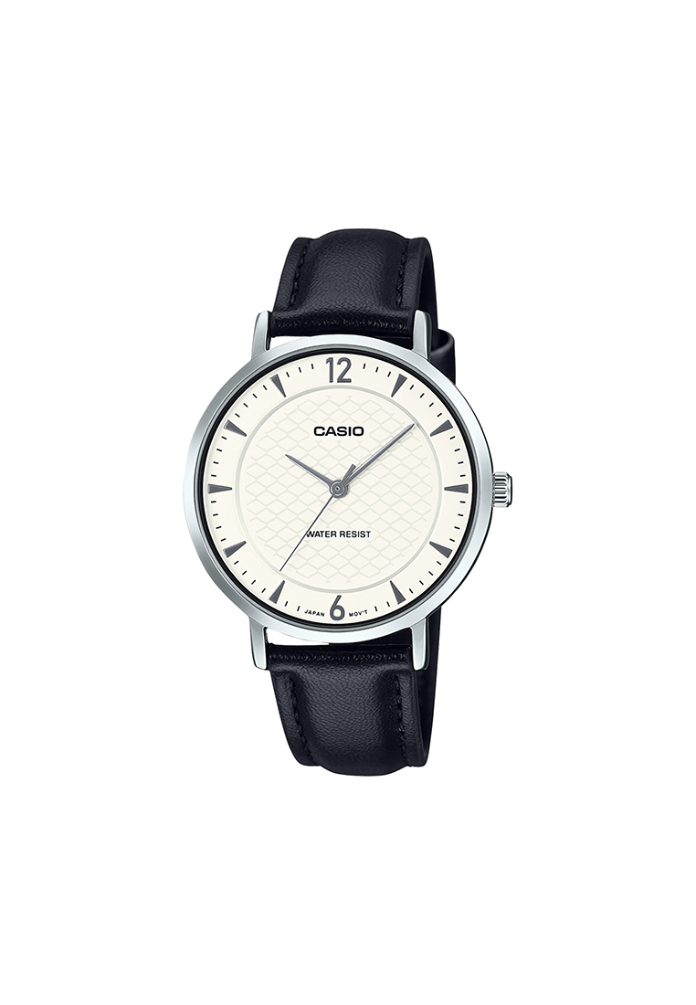 casio LTP-VT04L-7A2 Women Analog Watch Black Leather Strap