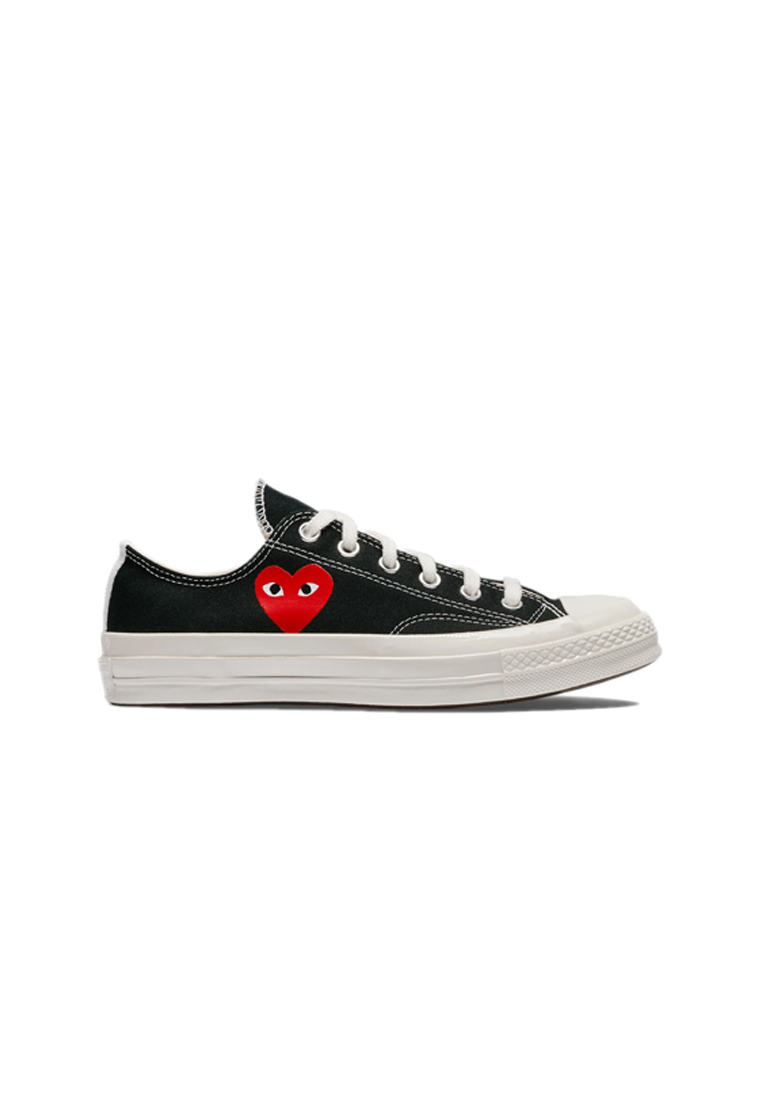 CDG Play Men's Casual Shoes Black with Red Stitching AZ-K128-001-1