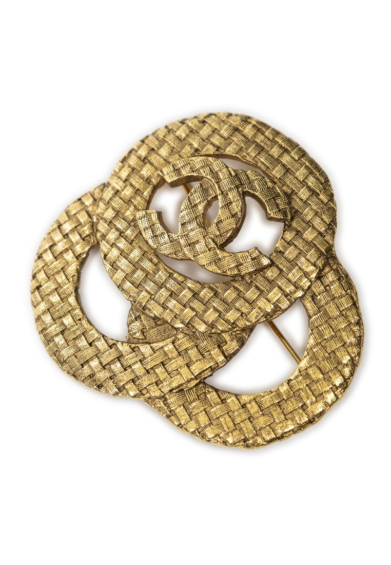 Chanel Pre-Loved CC Woven Brooch