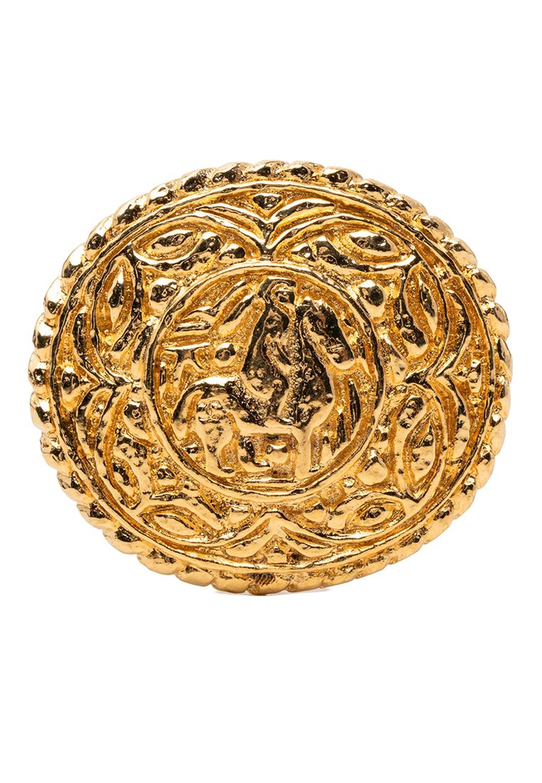 Chanel Pre-Loved Chanel Gold Plated Equestrian Brooch