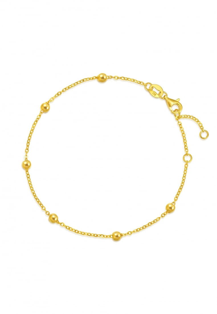 Chow Sang Sang 999 Gold Essence Dazzling Beads Chain Bracelet for Women 18cm 95480B Price-by-Weight 
