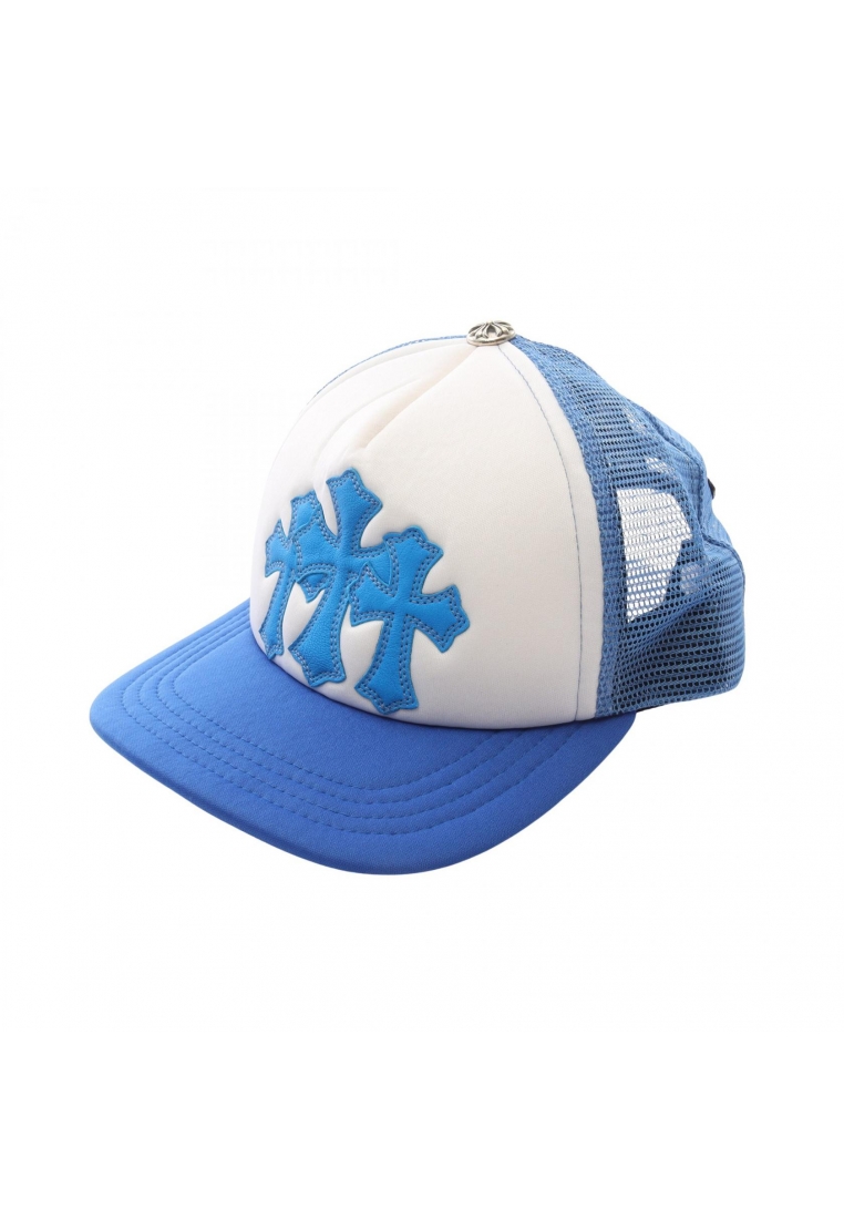 Chrome Hearts Pre-Loved Chrome Hearts 3 Cemetery Cross Patch baseball cap cap blue white mesh