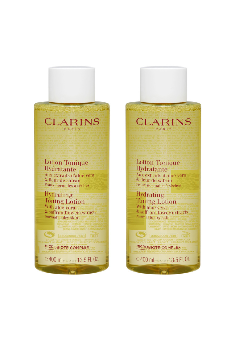 Clarins 2X Hydrating Toning Lotion 400ml,13.5.oz aloe vera normal to dry skin