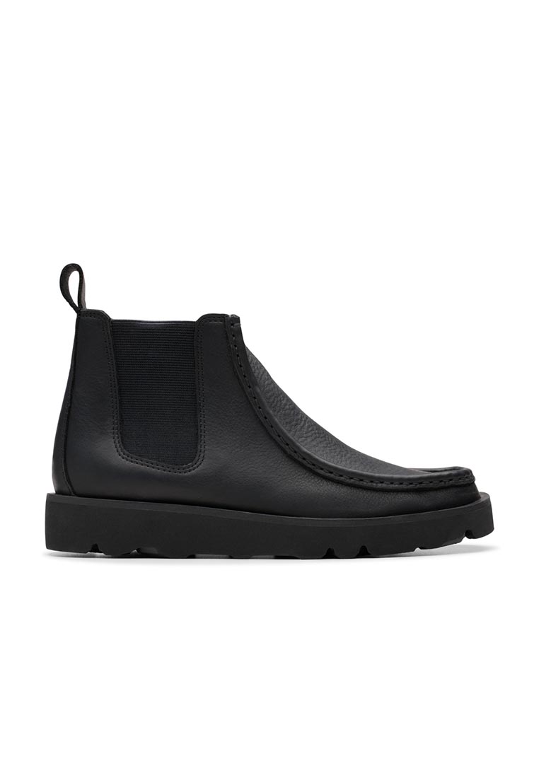 Clarks Womens Walla Chelsea Boots - Black Leather