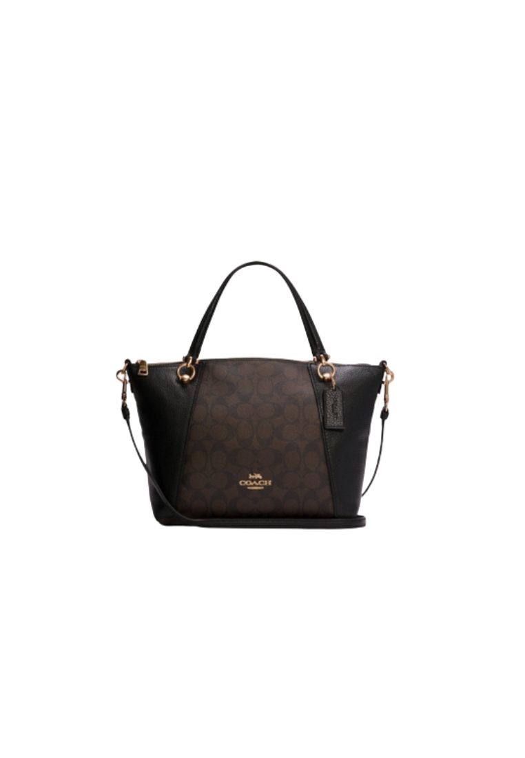 Coach  Signature Kacey C6230 Satchel Bag In Brown Black