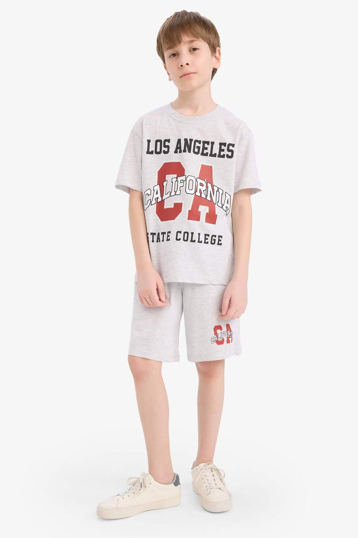 DeFacto Boy's 2-Piece Set Printed Short Sleeve T-Shirt Shorts E3405A825Sm