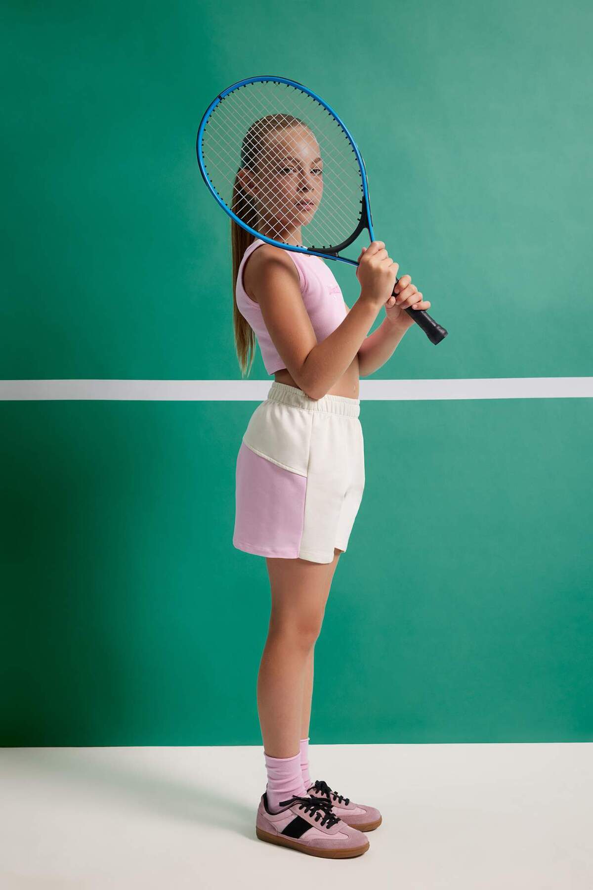 DeFacto Girl's 2-Piece Set Printed Sleeveless T-Shirt Shorts E4758A825Hs