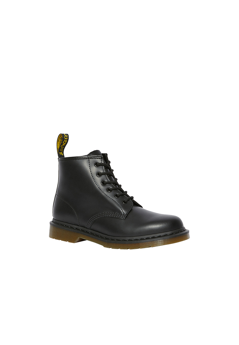 black slip on doc marten boots