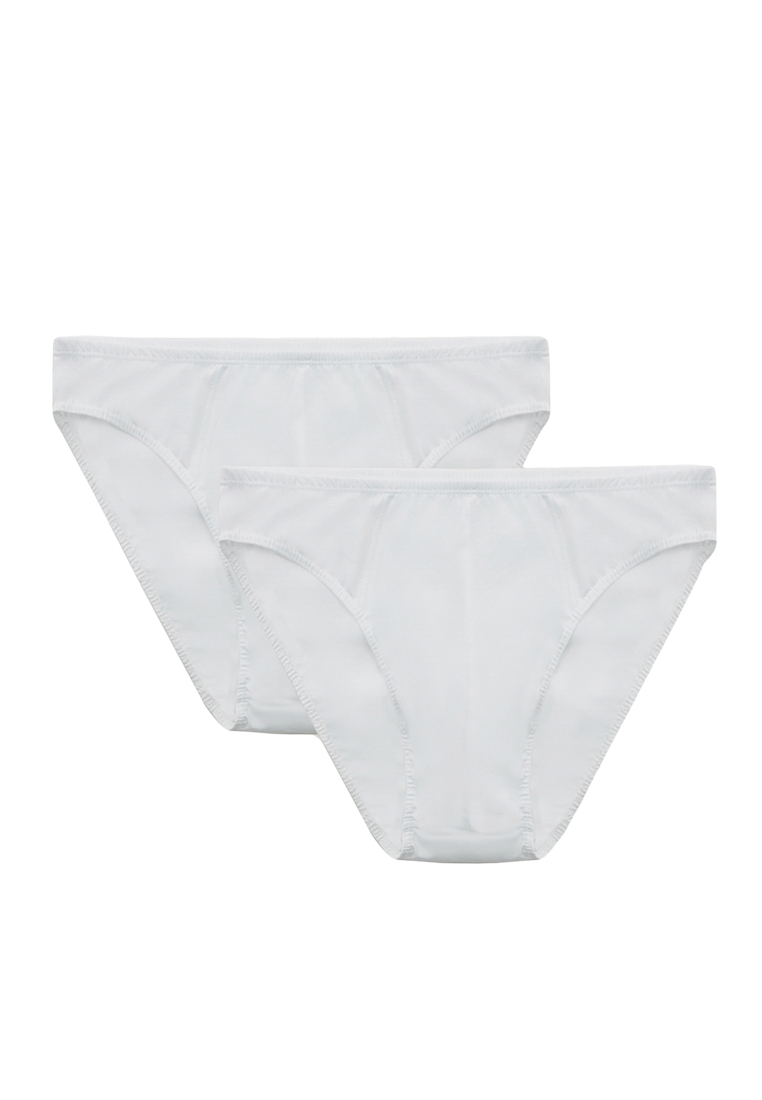 EROS Pack of 2 White Briefs, Regular, Underwear for Men