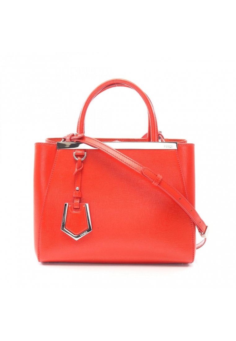 Fendi Pre-Loved Fendi PETITE 2JOURS Petit 2Jours 2WAY Handbag Patent leather Red