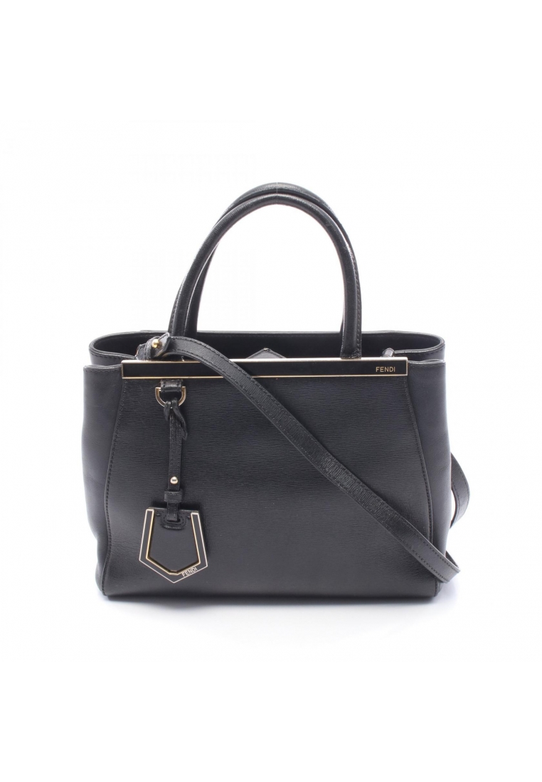Fendi Pre-Loved Fendi PETITE 2JOURS Petit 2Jours Handbag leather black 2WAY