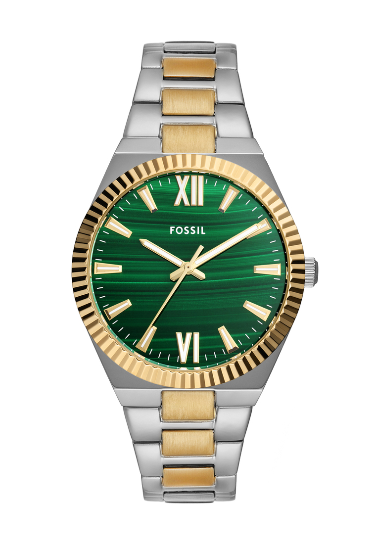 Fossil Women's Scarlette Analog Watch ( ES5334 ) - Quartz, Silver Case, Round Dial, 8 MM Two Tone St