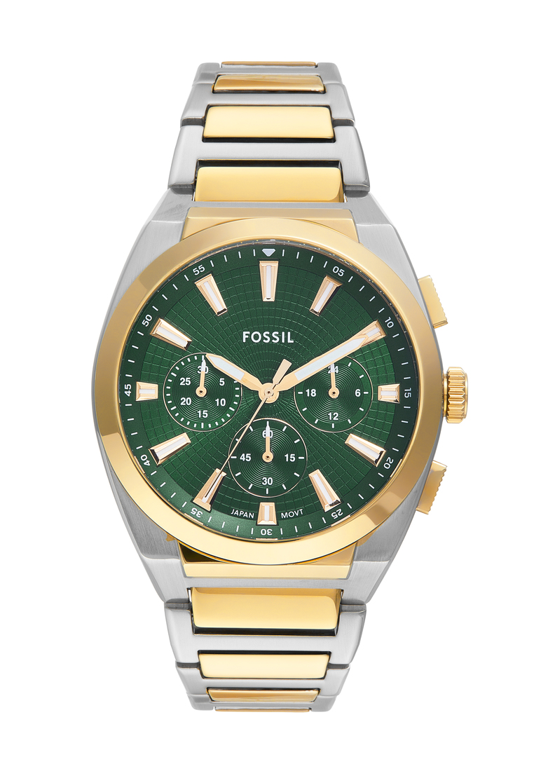 Fossil Men's Everett Chronograph Watch ( FS6106 ) - Quartz, Two Tone Case, Round Dial, 18 MM Two Ton