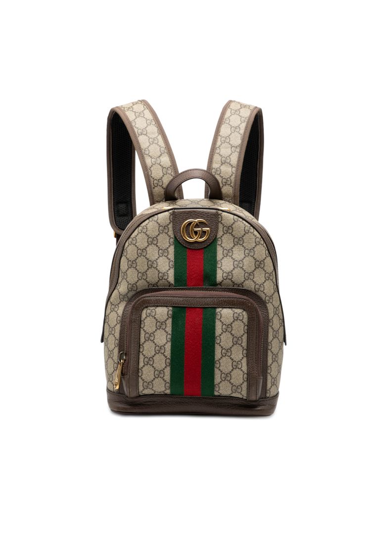 Gucci Pre-Loved Gucci Small Gg Supreme Ophidia Web Backpack