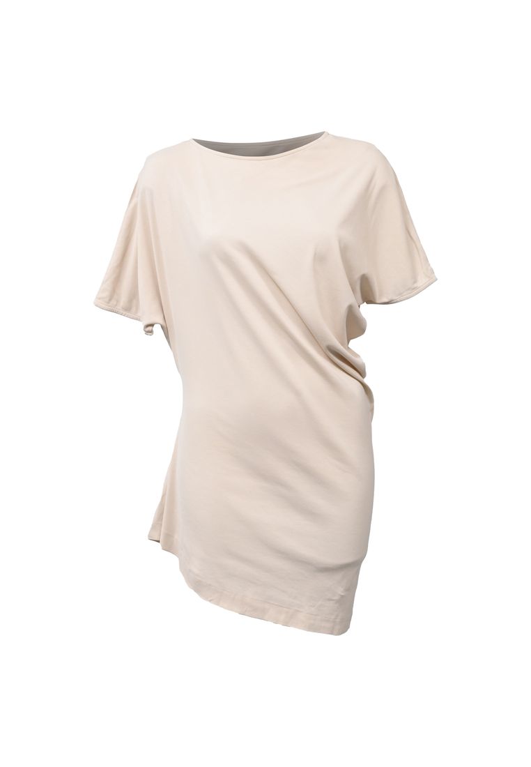 Jil Sander Pre-Loved Jil Sander Short Sleeved Top In Beige Cotton