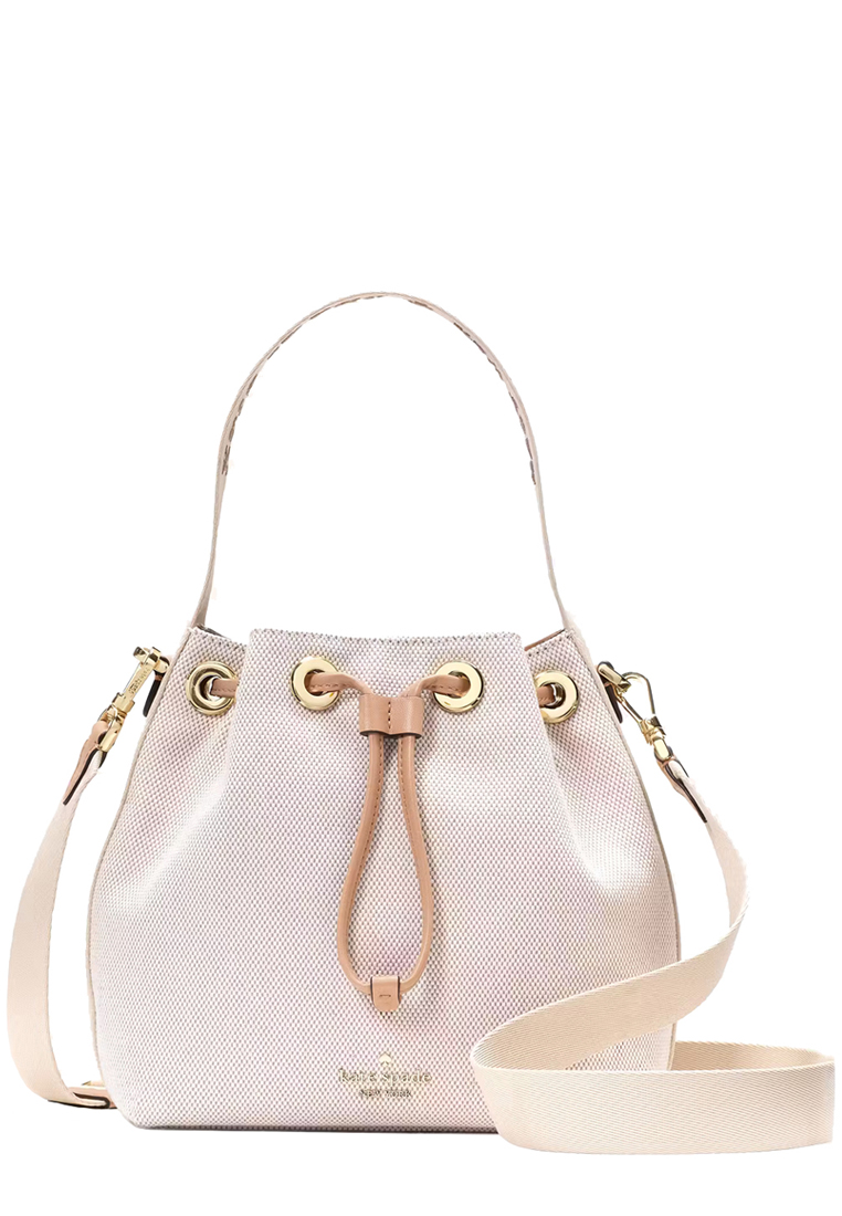 Kate Spade Kip Canvas Bucket Bag - Light Fawn Multi KL048