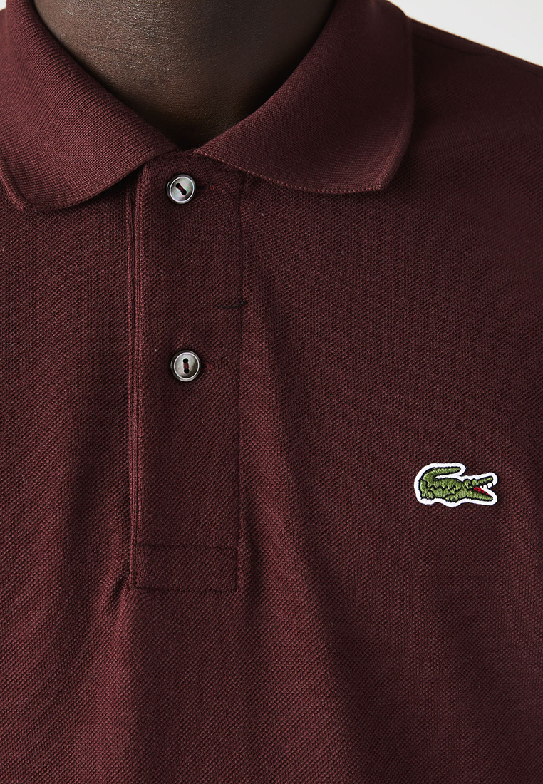 lacoste maroon shirt