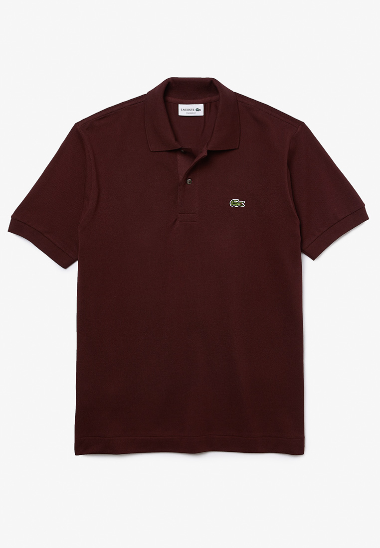 lacoste maroon shirt