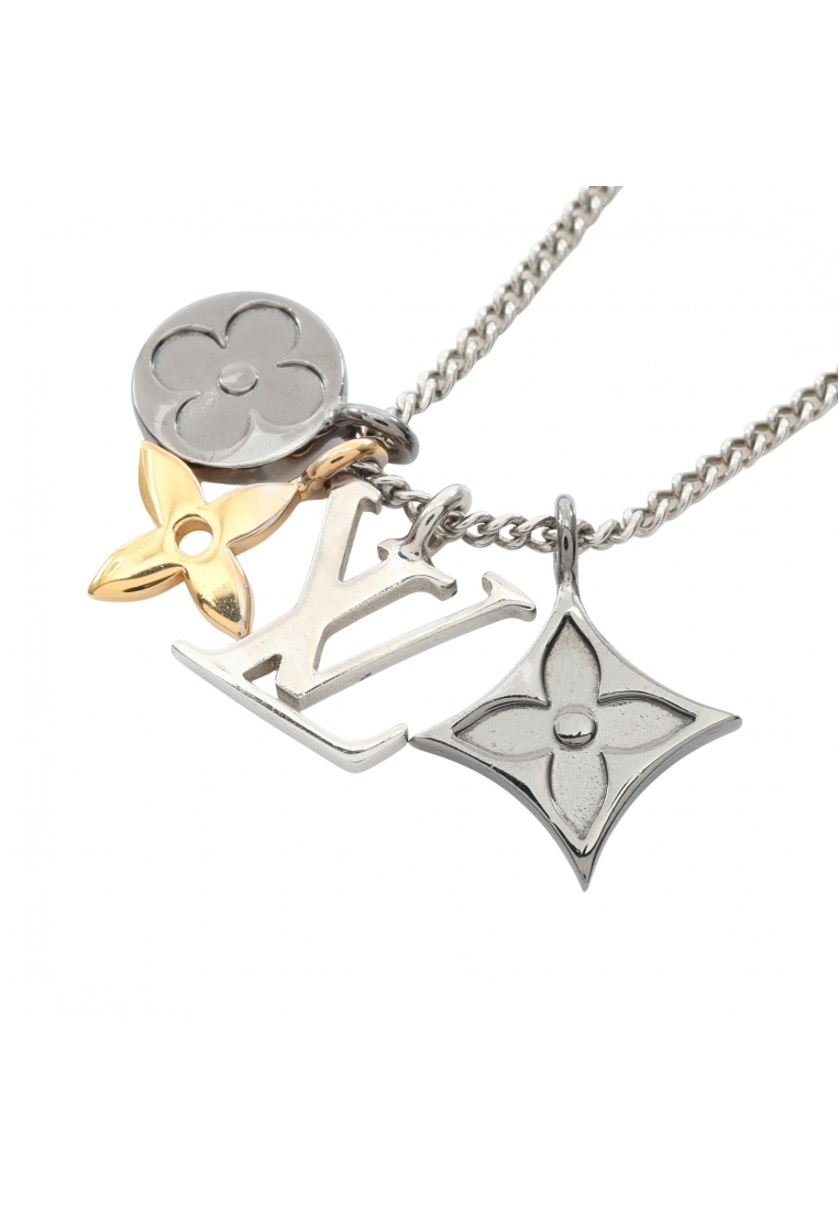 Louis Vuitton Pre-Loved Louis Vuitton LV pendant Instinct necklace GP Silver gold