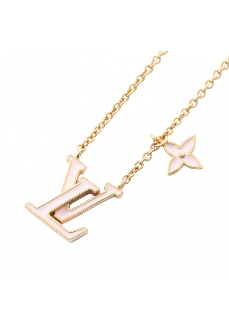 Louis Vuitton Pre-Loved Louis Vuitton LV Iconic necklace GP enamel gold Light pink