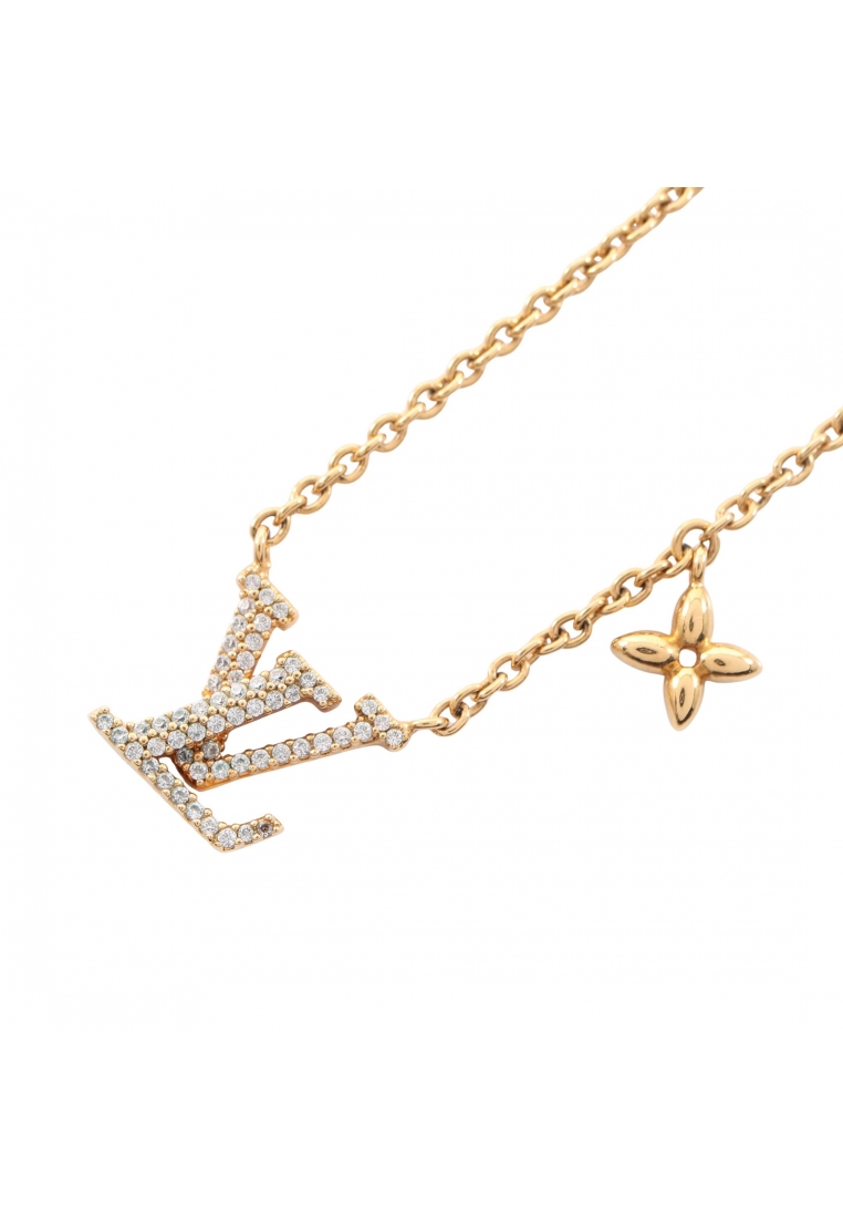 Louis Vuitton Pre-Loved Louis Vuitton Collier LV Iconic necklace GP Rhinestone gold clear