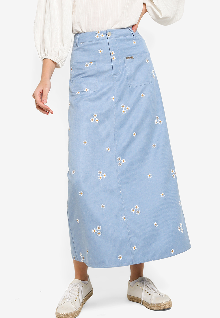 womens floral maxi skirt