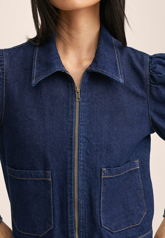 black long denim jacket